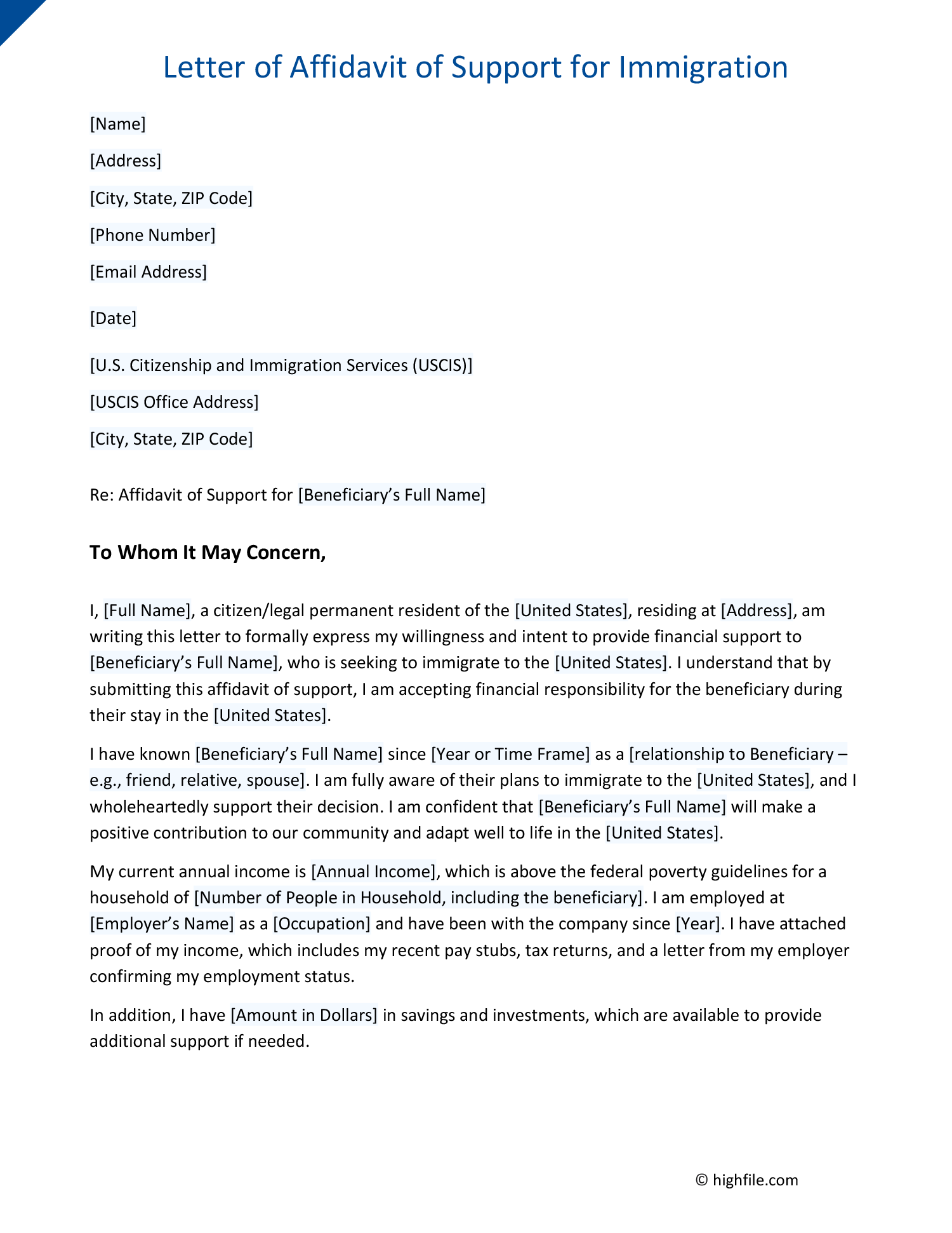 Immigration Affidavit Letter Template - Perfect Geometric Pattern - 8K