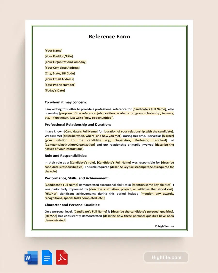 Professional Reference Form Template Jotform - Best Mountain Designs in Ultra HD