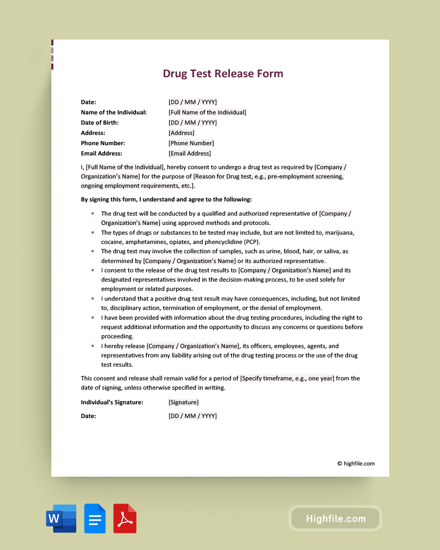 Cad Release Form Word Pdf Google Docs Highfile - Best Vintage Designs in Retina