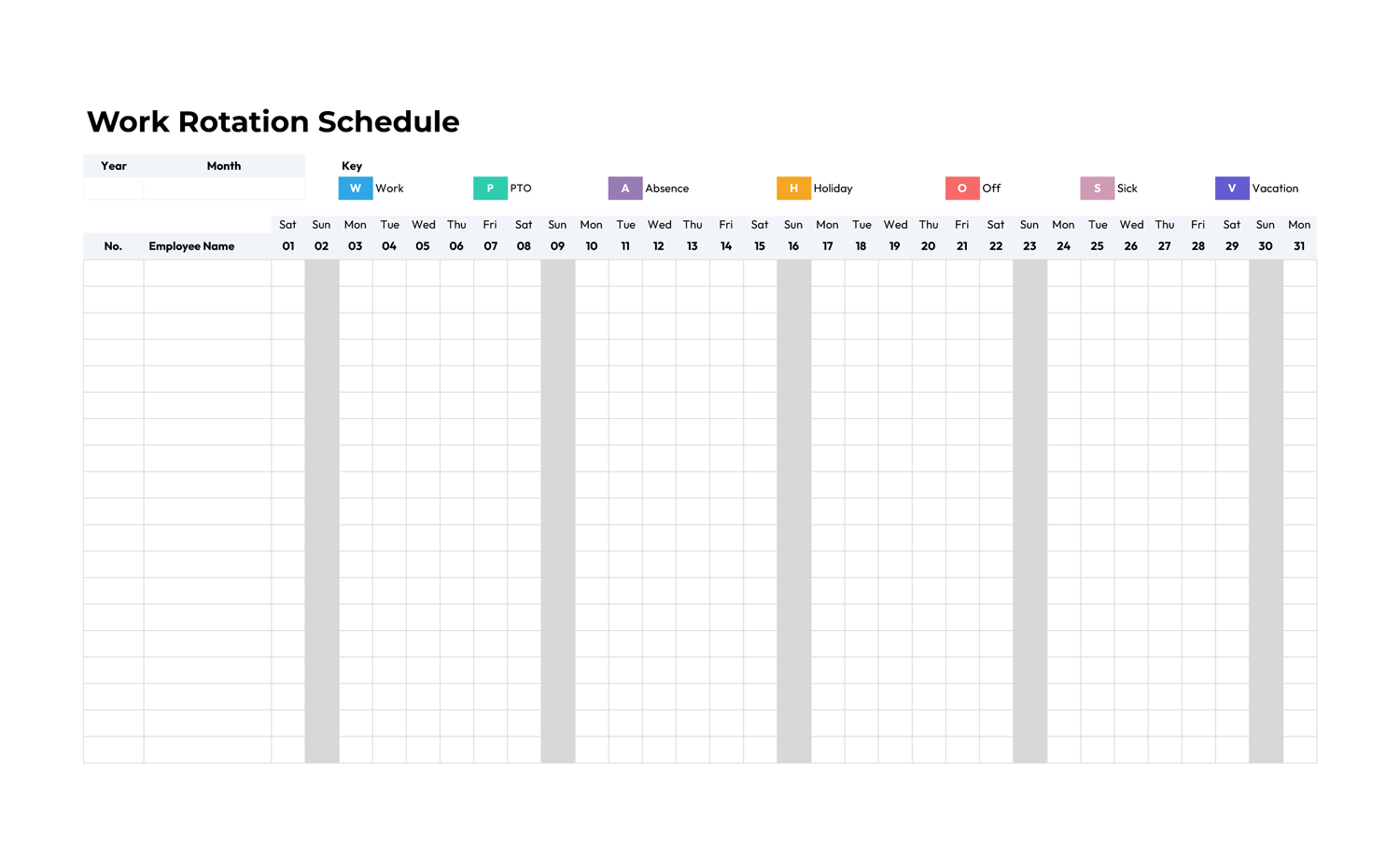 Work Rotation Schedule Google Sheets Excel Highfile - Colorful Wallpapers - Professional 8K Collection