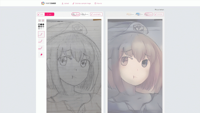 Github Pfnet Paintschainer Line Drawing Colorization Using Chainer - HD Light Photos for Desktop
