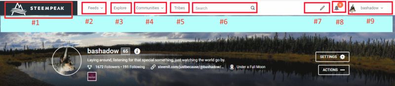 Menu Peakd - Premium Minimal Background Gallery - Full HD