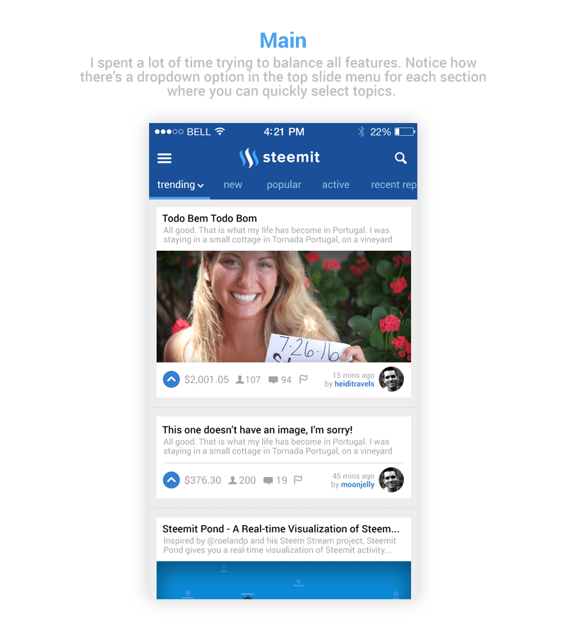 Steemit Mobile App Ui Prototype Hive - Premium High Resolution City Photos | Free Download