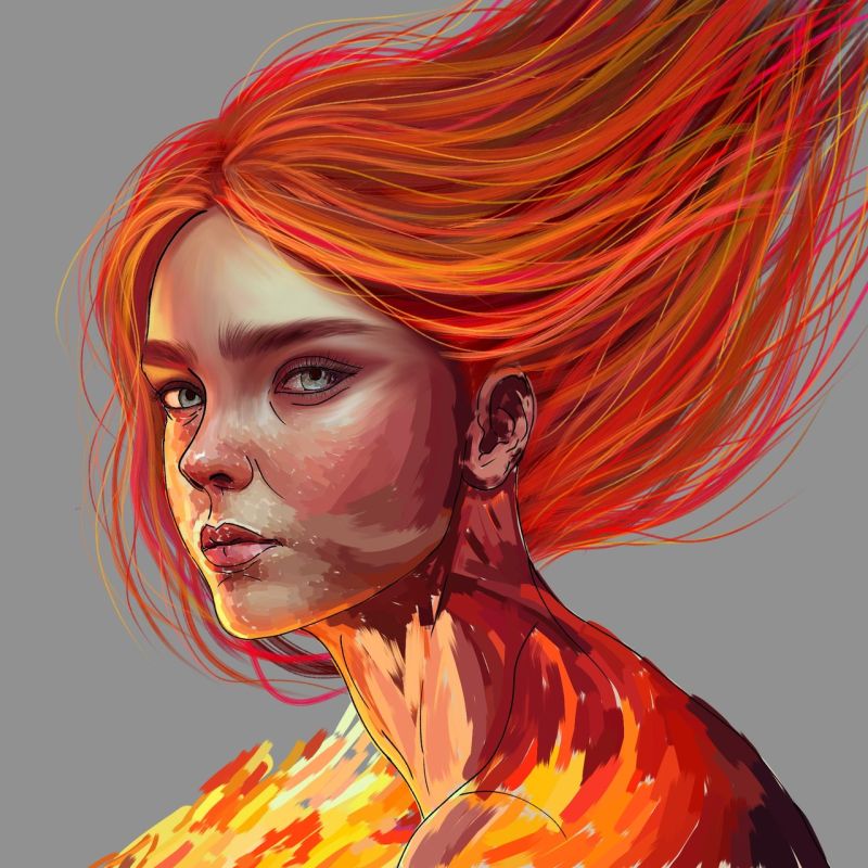 Artstation Elemental Phoenix - Perfect Retina Abstract Textures | Free Download