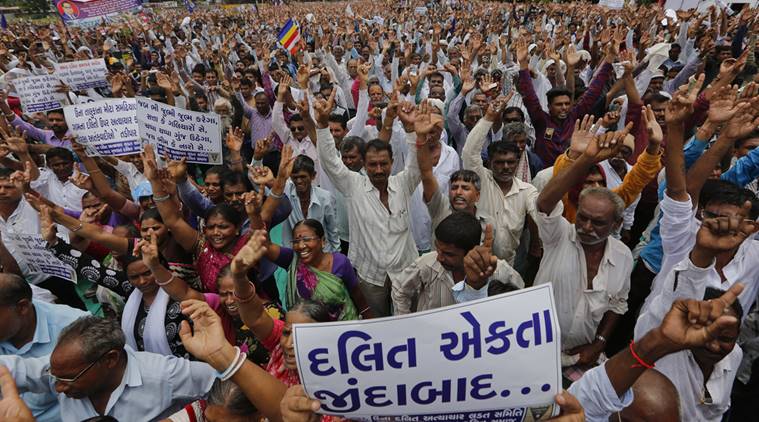 dalit, dalit protest, una dalit incident, dalit attacks, dalit india, dalits attacked, una attack, una protests, patel agitation, cow vigilante, gau rakshak, gau rakshaks, amit shah, narendra modi, beef, cow, br ambedkar, india news