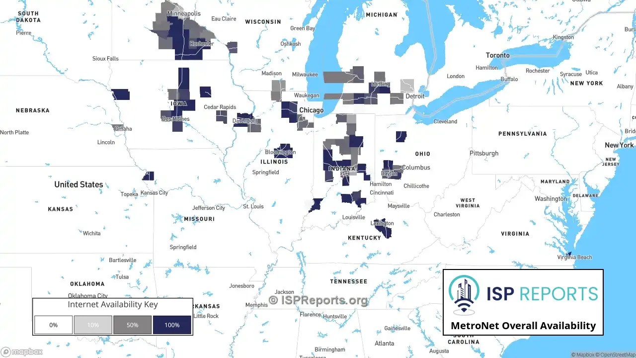 MetroNet Internet Fiber Coverage Maps Metronet Overall