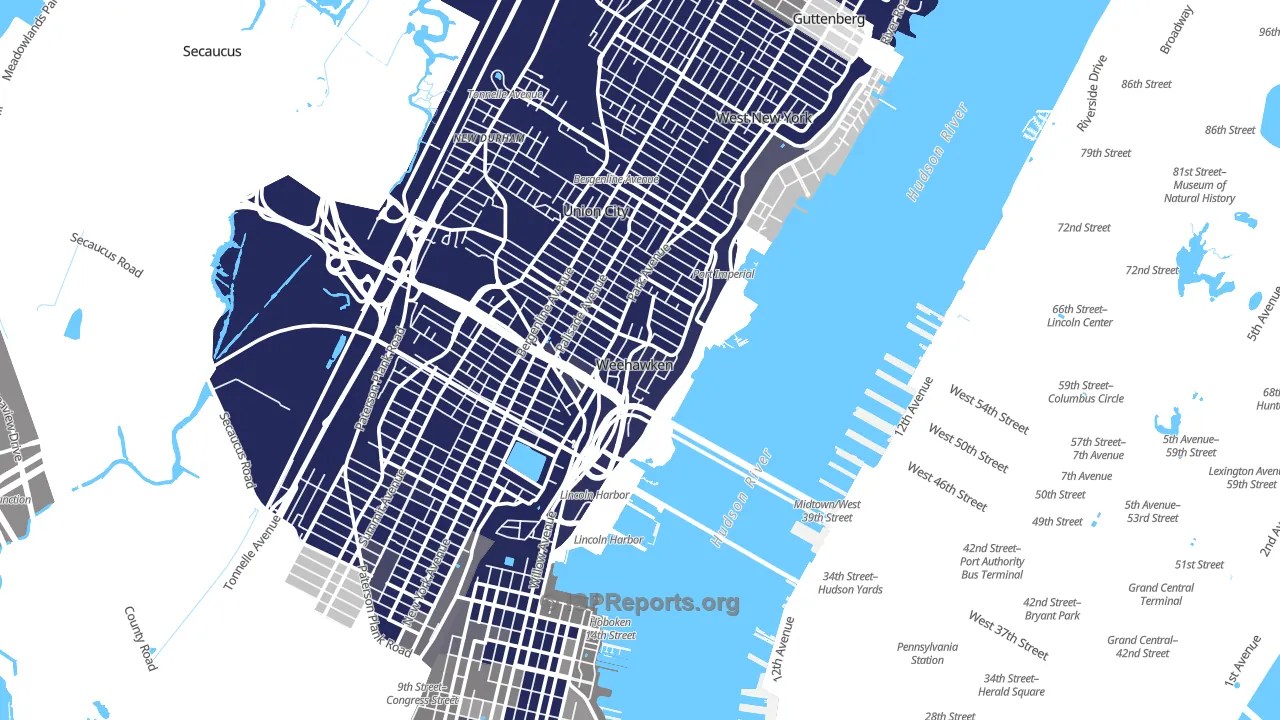High Speed Internet Providers In Weehawken NJ Maps.