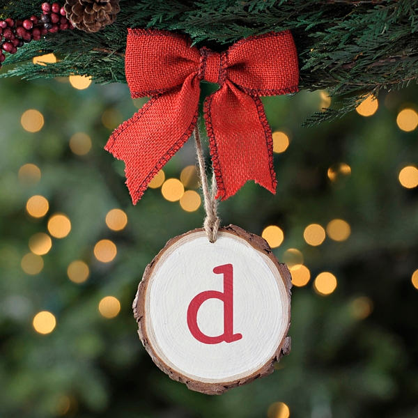 Whimsical traditional in chicago · the well appointed house · design trend: Wood Slice Monogram D Ornament Kirklands