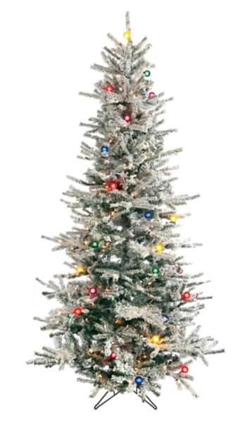 4.6 out of 5 stars 563. 9 Ft Slim Flocked Vail Pine Christmas Tree Kirklands
