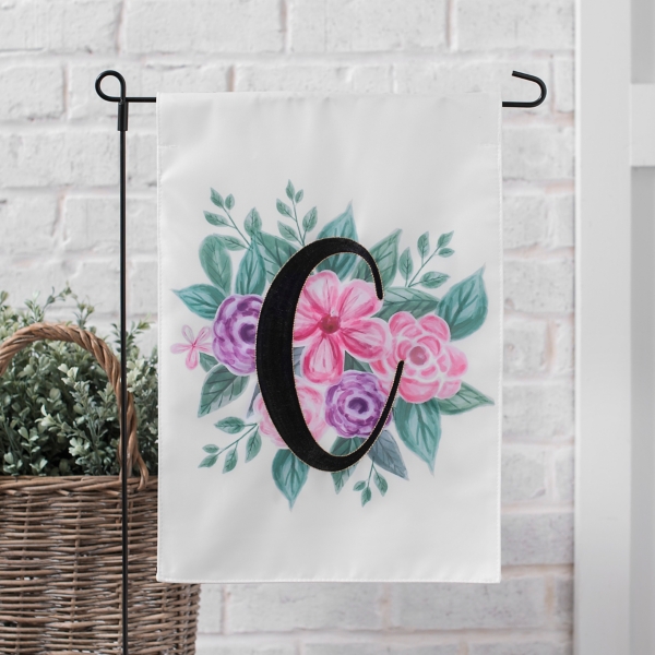 See c monogram stock video clips. White Watercolor Floral Monogram C Flag Set Kirklands