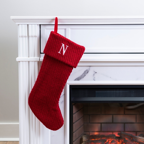 14th 2021 11:16 am pt. Red Knit Monogram N Stocking Kirklands
