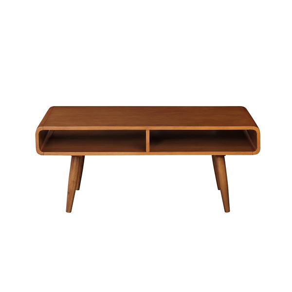 Walnut Mid Century Modern Solid Wood Coffee Table Kirklands