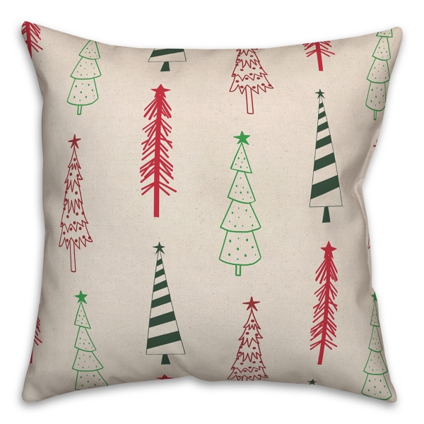 Seamless Pattern Of Christmas Trees Doodles Stock Vector Illustration Of Symbols Winter 123759867