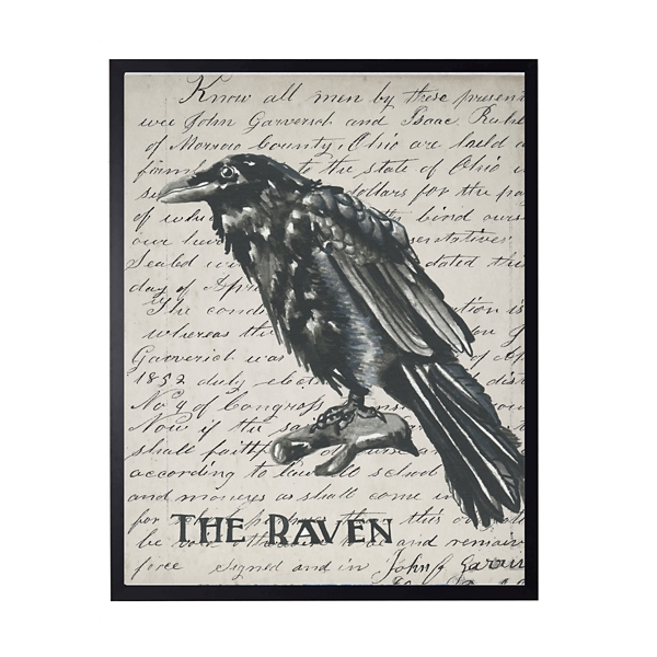 The history of halloween is a long and fascinating one! The Raven Framed Halloween Wall Art Kirklands