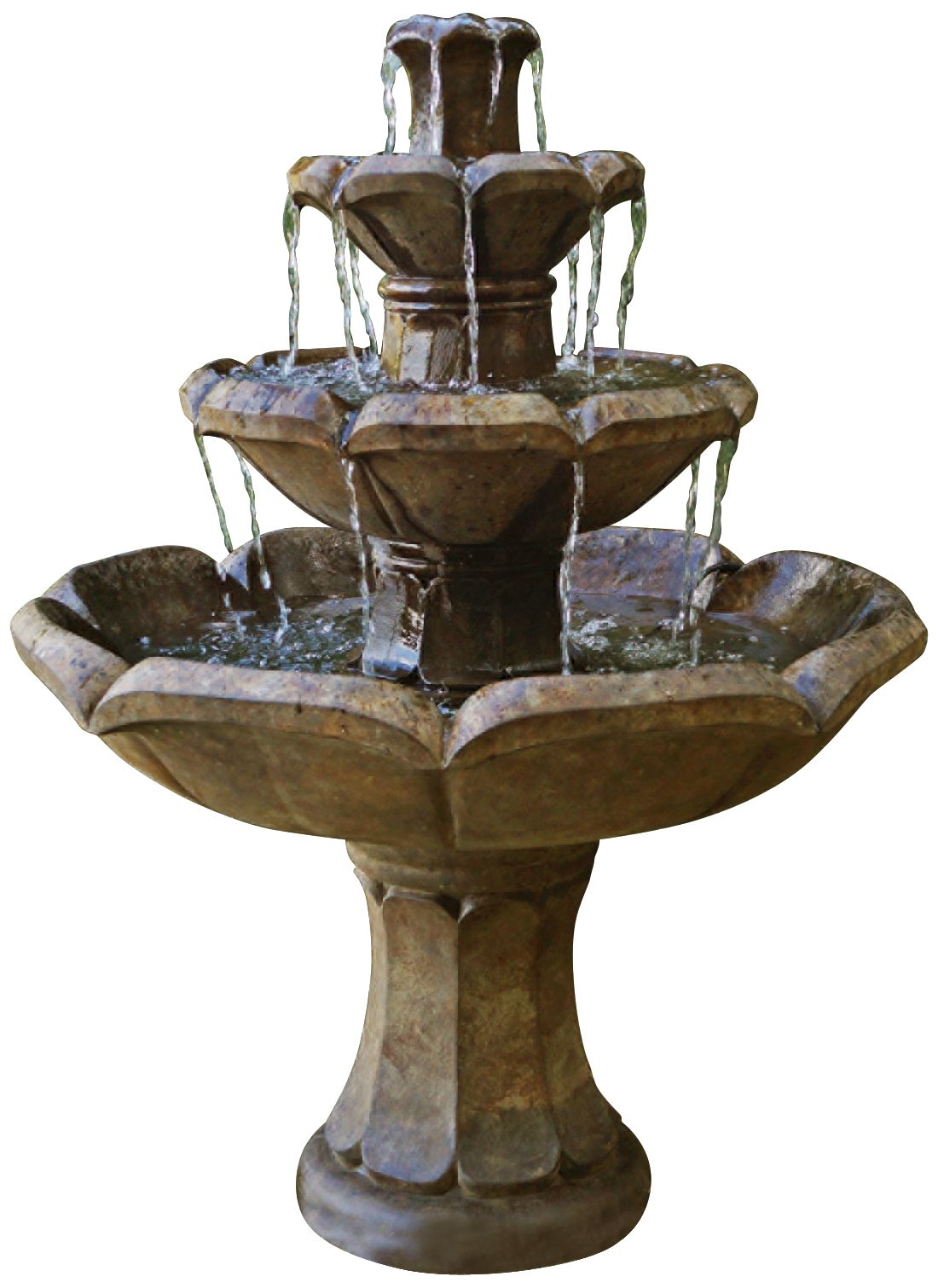 henri studio montreux 48" cast stone 3tier garden fountain 2h113 on henri studio montreux 2 tier outdoor floor fountain