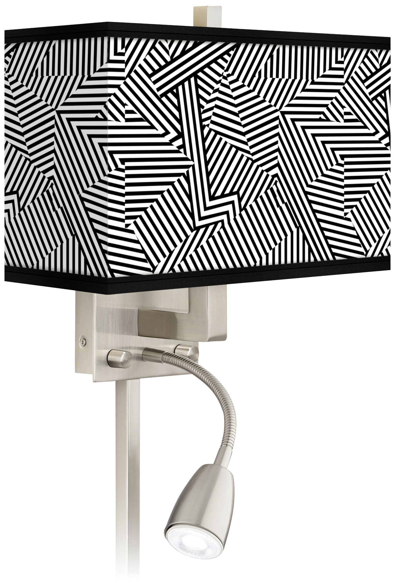 Labyrinth Giclee Glow Led Reading Light Plug In Sconce 30h27