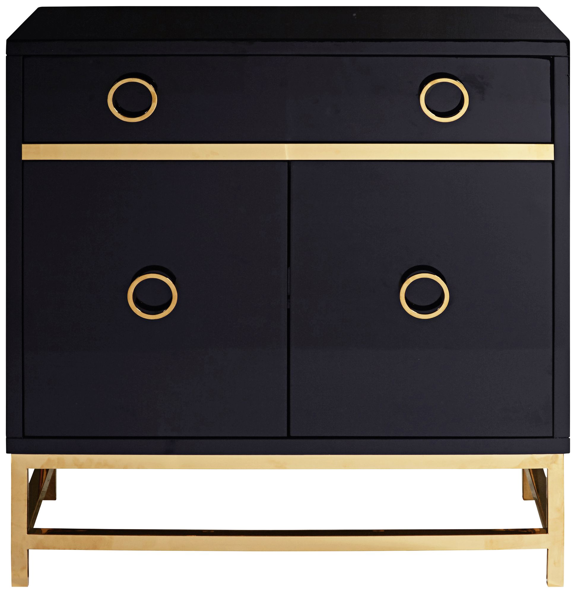 At rooms to go, we offer an assortment of accent cabinets, large and small . High Gloss Lacquer Black 2-Door Accent Wine Cabinet