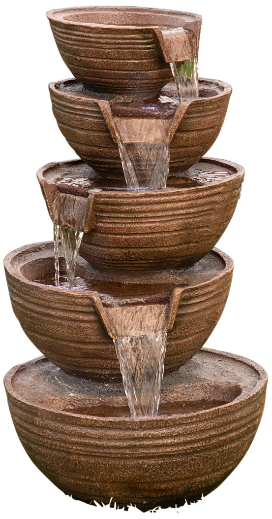 bowls 34" high 5tier indooroutdoor led waterfall fountain 66f54 on lamps plus outdoor fountains