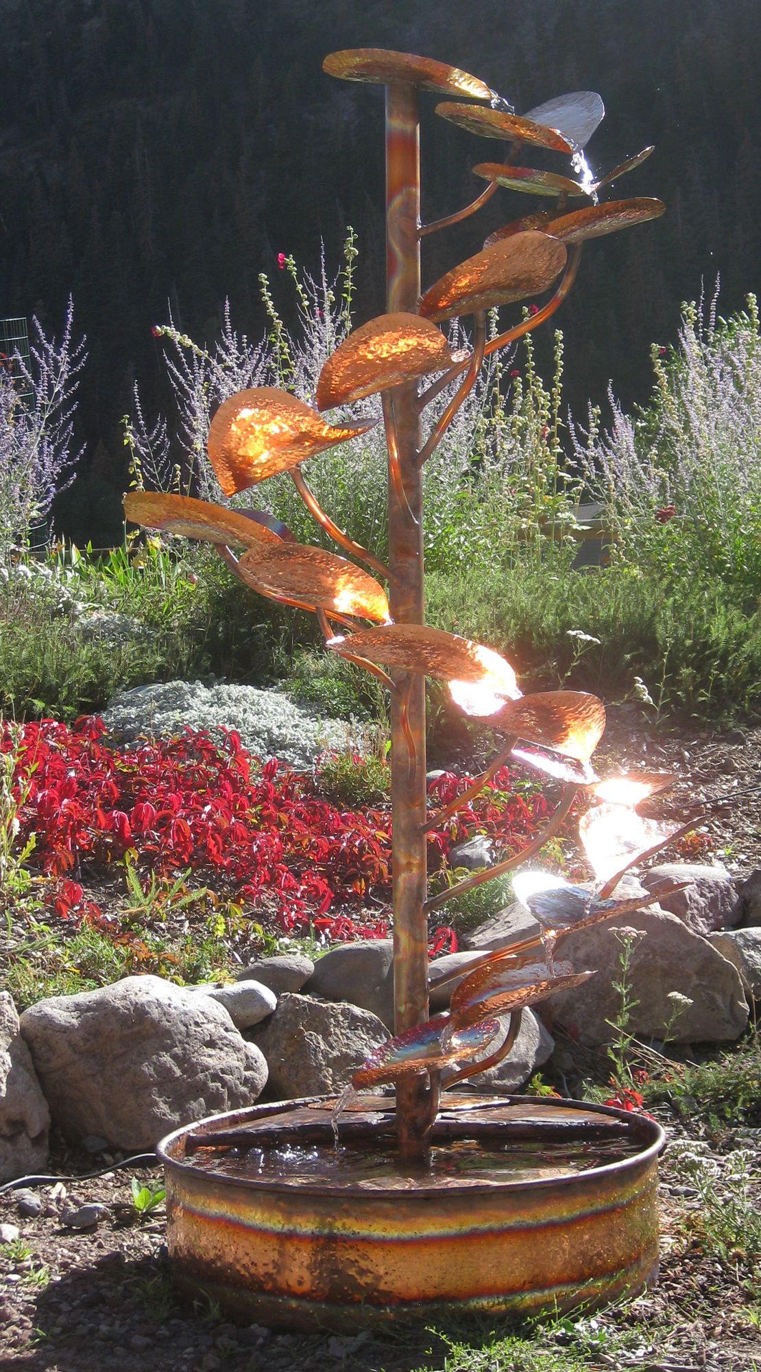 the tree of life 72" high indooroutdoor copper fountain 8x024 on copper fountains outdoor