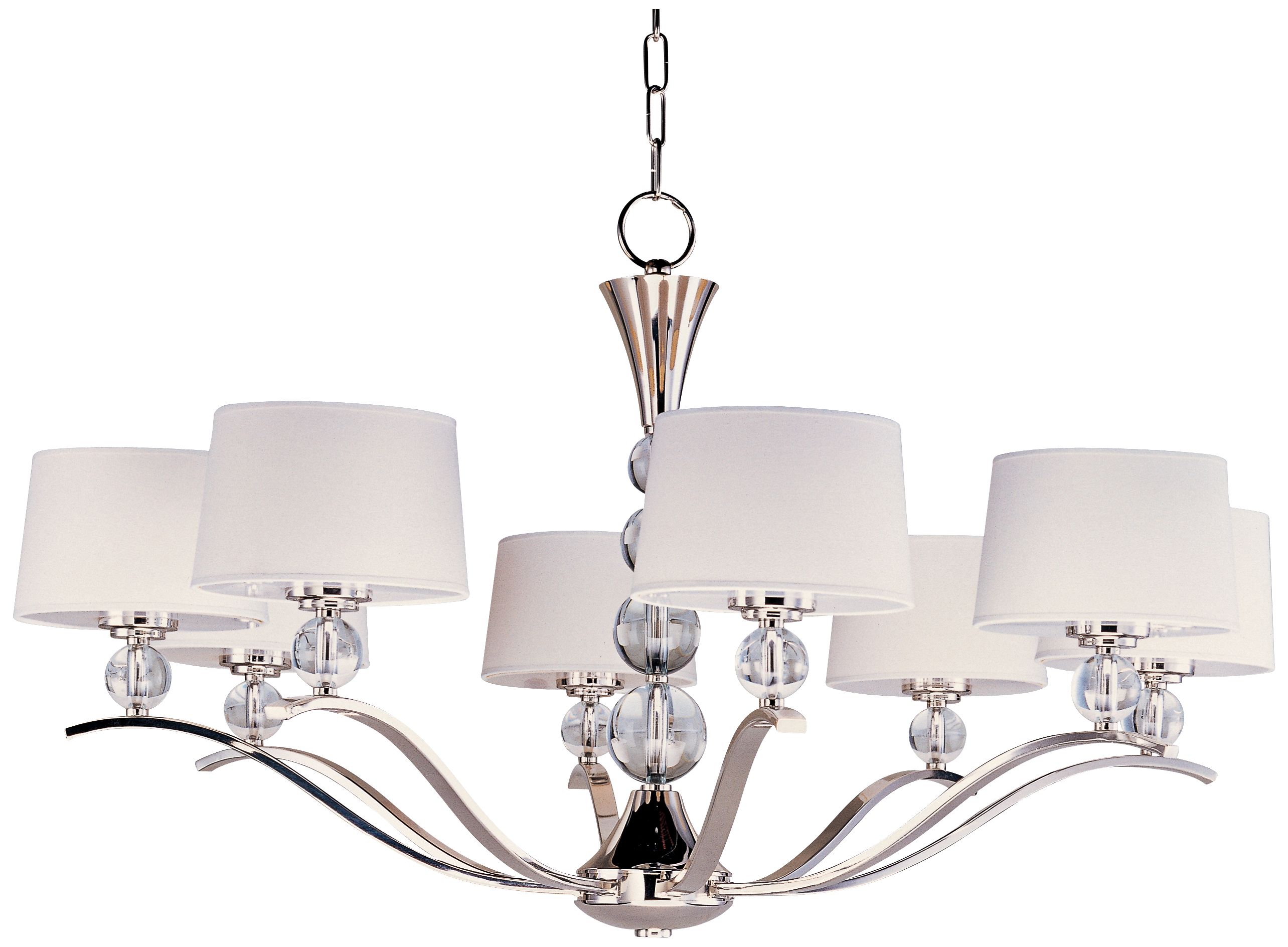 Shop our rondo collection by maxim lighting from lightingdirect. Maxim Rondo Nickel Finish 38 3/4" Wide 8-Light Chandelier