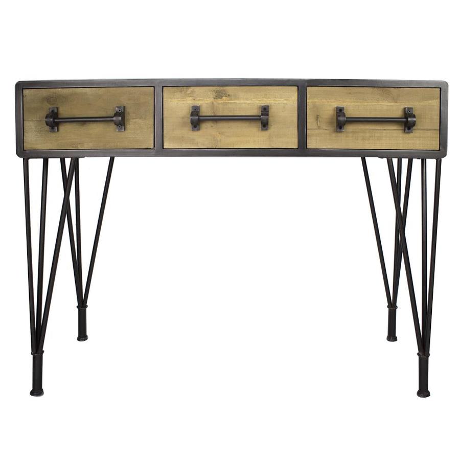 Homerootshomeroots Shelly Natural Wood Modern Console Table In Brown 319722 Dailymail