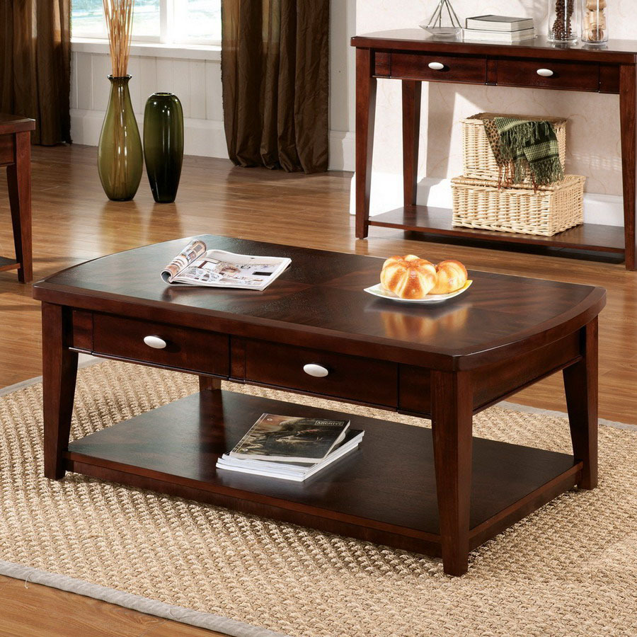 Steve silver omaha burnished dark cherry wood coffee table. Shop Steve Silver Company Huntington Dark Cherry