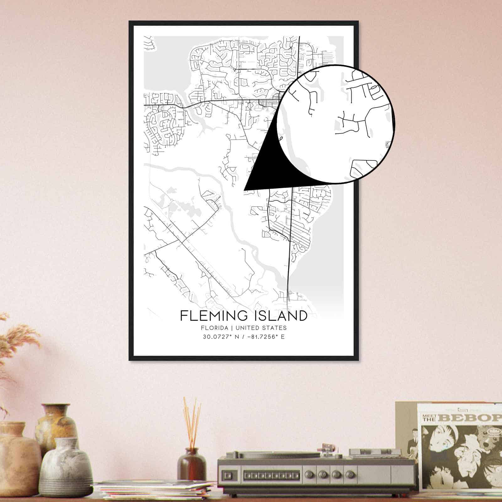 Custom Fleming Island United States Map Poster Mapmory 