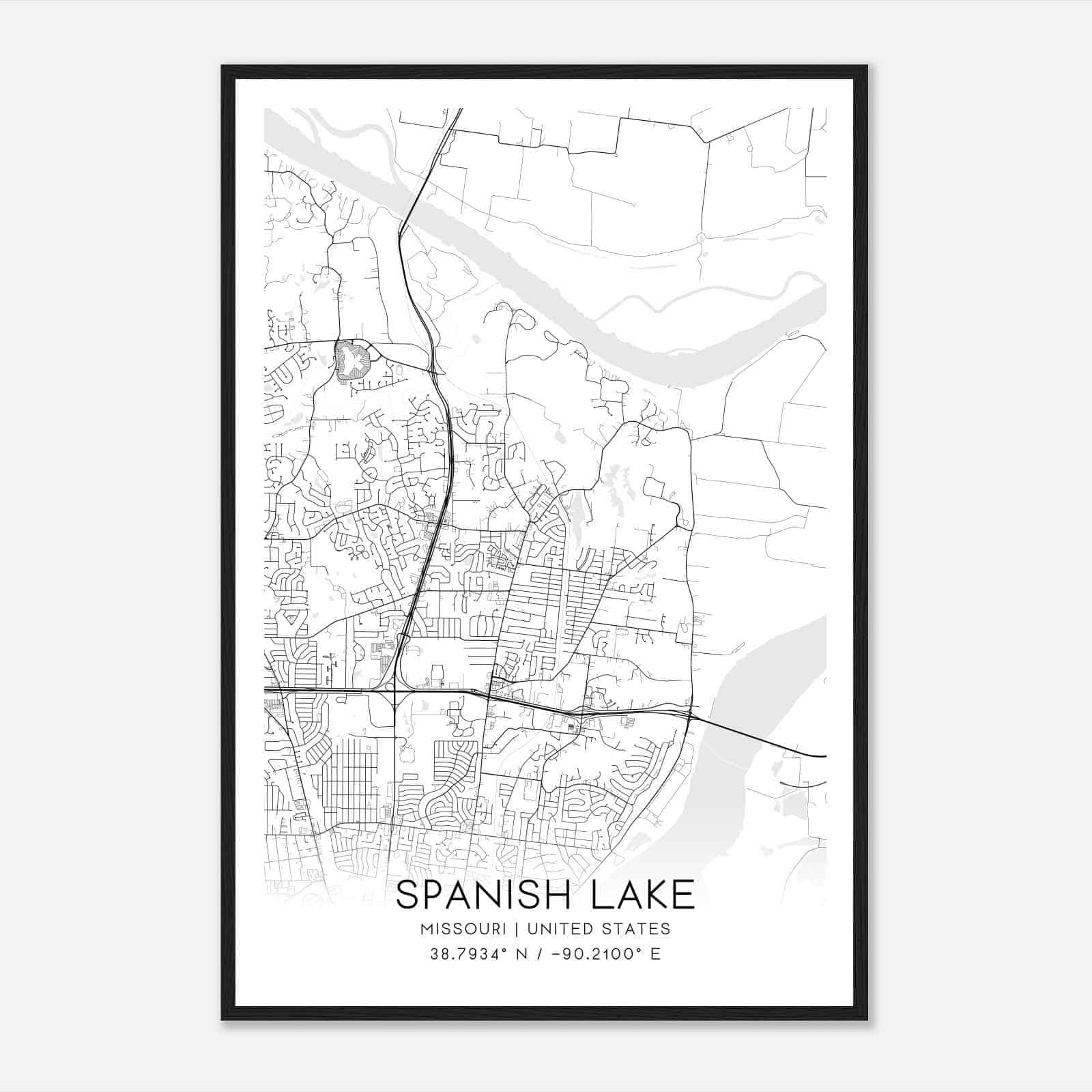 Custom Spanish Lake United States Map Poster Mapmory 