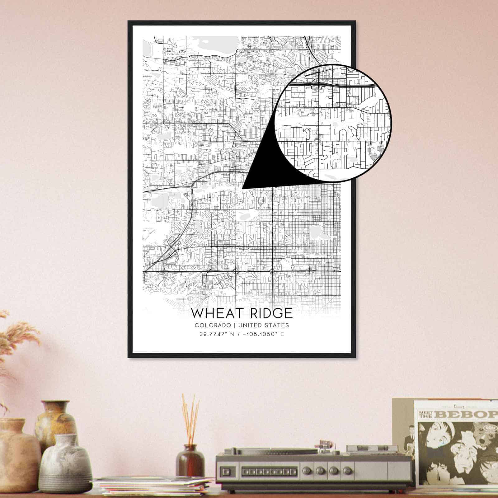 Wheat Ridge Colorado Map Poster Modern Home Decor Wall Art Print 