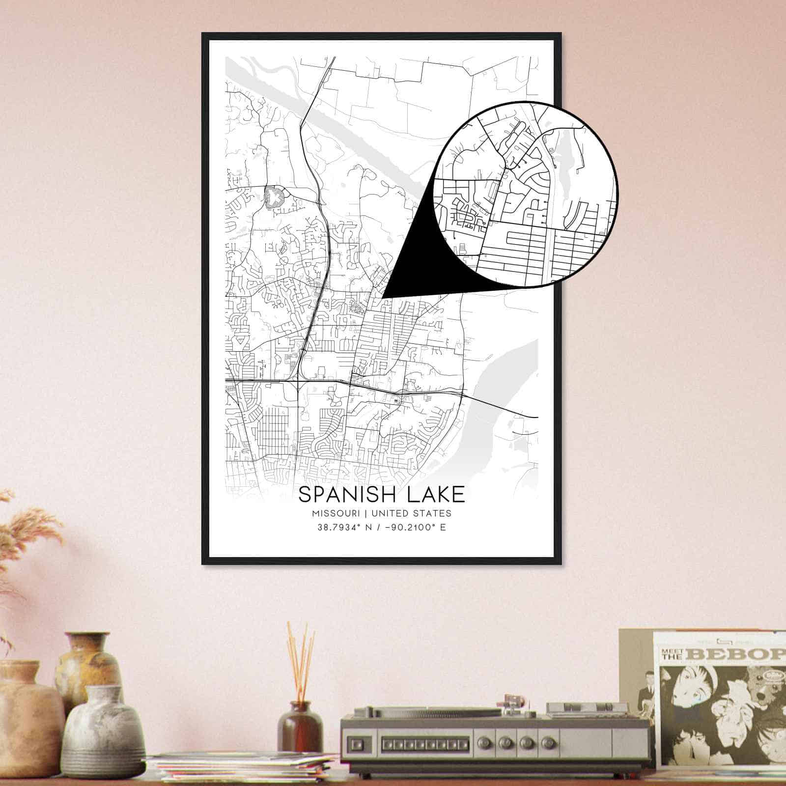 Custom Spanish Lake United States Map Poster Mapmory 