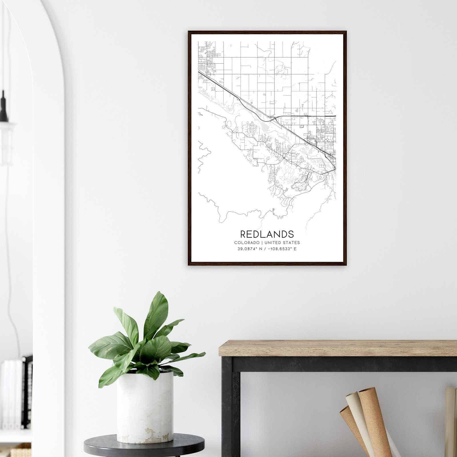 Redlands Colorado Map Poster Modern Home Decor Wall Art Print Custom 