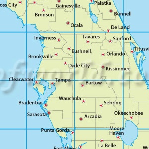 Map Of Florida With Latitude And Longitude Florida Lat Long Map 
