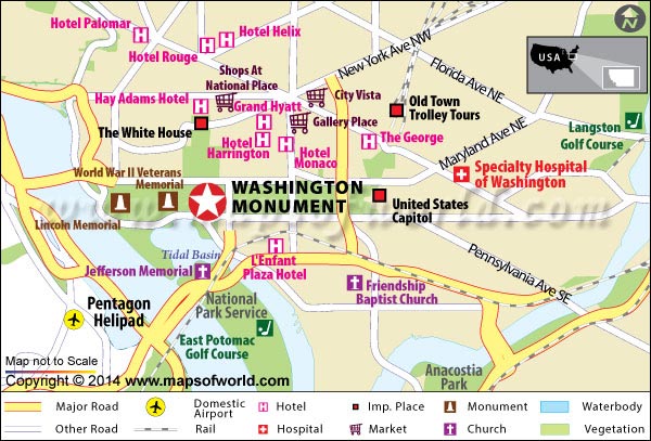 Washington Monument Map Washington Monument Map 