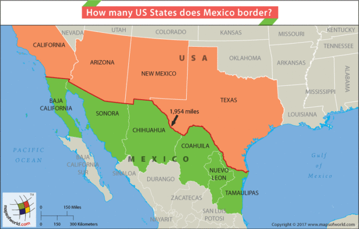 RELEASE U S Mexico Border Is Map Of And Texas Usa States Bordering.