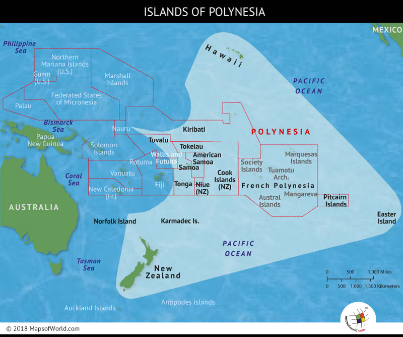 Polynesia Map Image Of Geographic Map Of The Islands Of The Pacific Map Islands Of Polynesia 