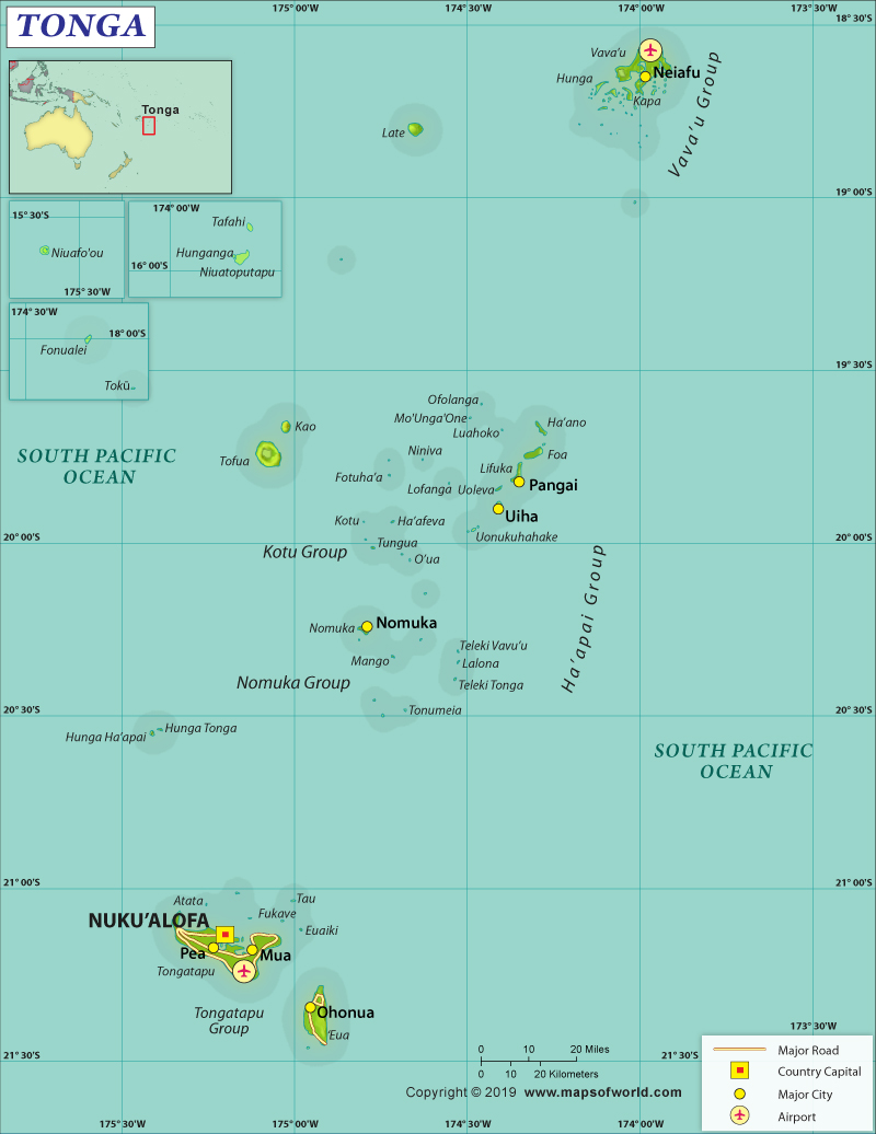 What Are The Key Facts Of Tonga Tonga Facts Answers Tonga Map 