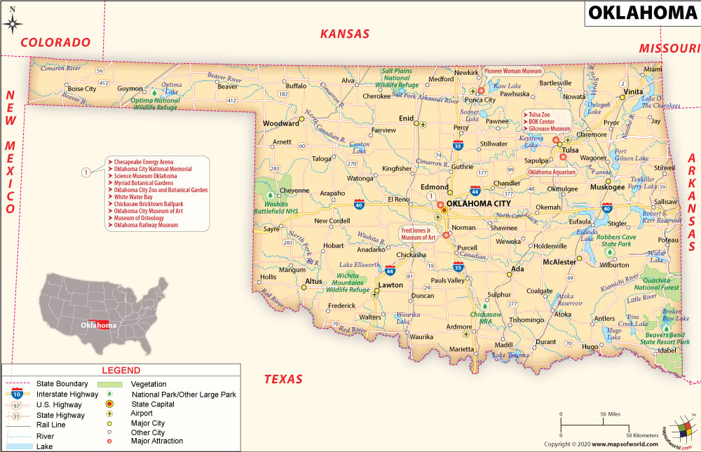 Cities In Oklahoma Panhandle At William Trusty Blog Map Of Oklahoma 