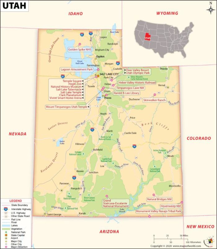 Utah Map Answers Utah Map 700x802 