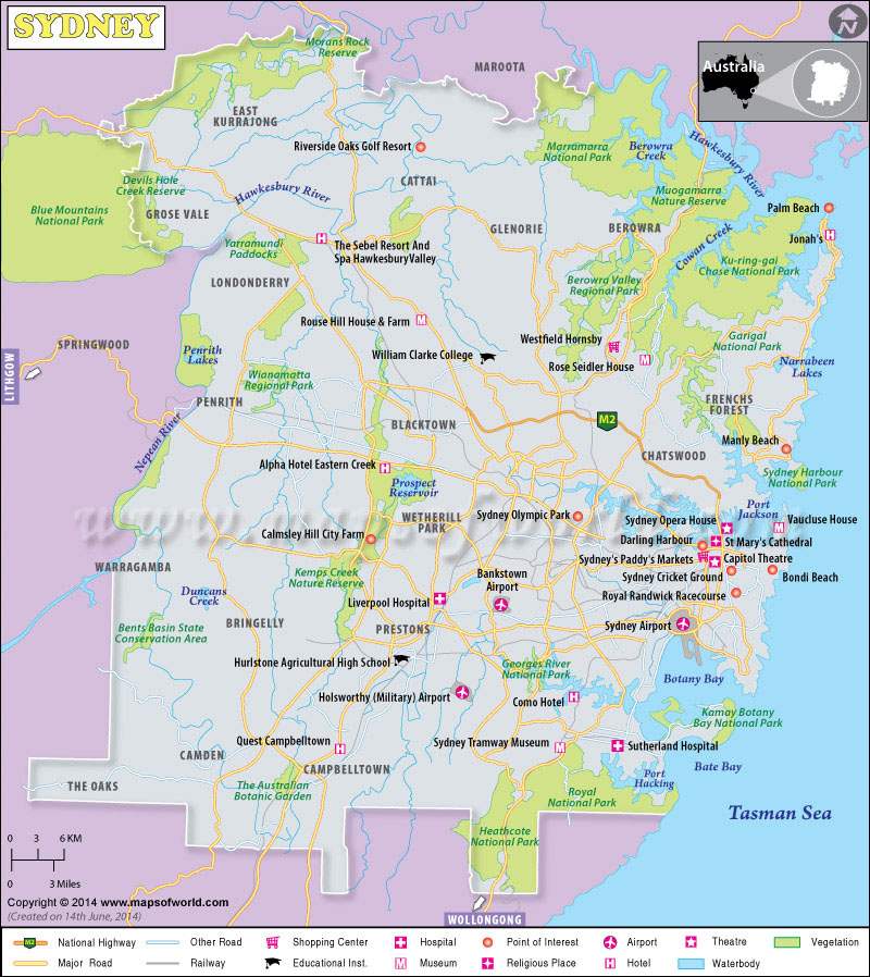 Sydney Map Map Of Sydney Australia Maps Of World Sydney Map 
