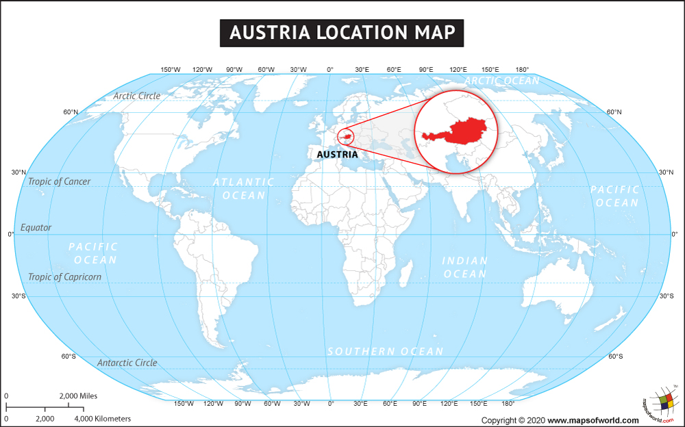 Physical Map Of Austria Full Size Austria Location World 