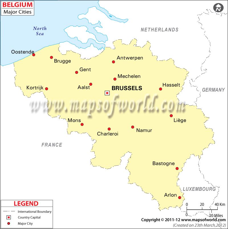 Belgian Cities List Order Belgium Cities Map 