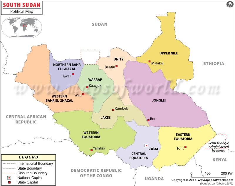 South Sudan In World Map Sudan Live Map VIIOX South Sudan Political Map 