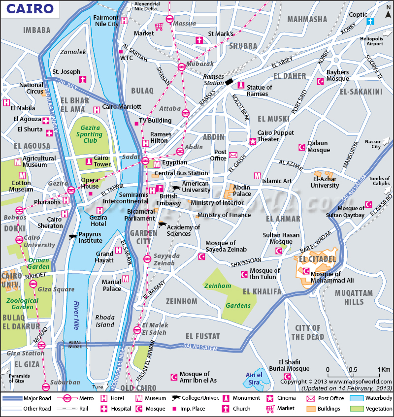 Cairo Map Egypt City.