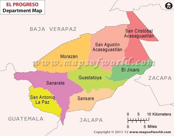 Mapa De El Progreso El Progreso Map 