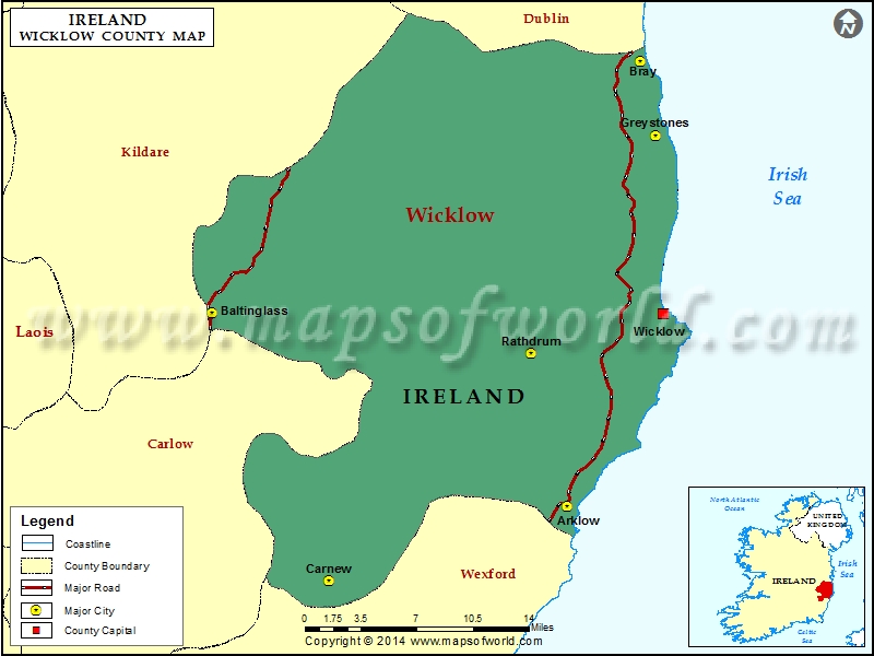 How Far Is Wicklow From Dublin At Victor Easley Blog Wicklow Map 