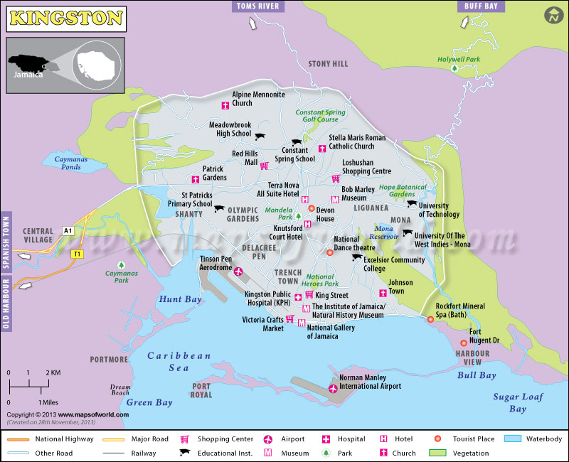 Kingston Map Cities Around The World Explained Kingston 