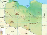 Physical Map Of Libya