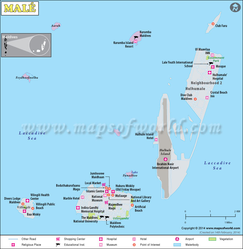 Male City Map Male Map 