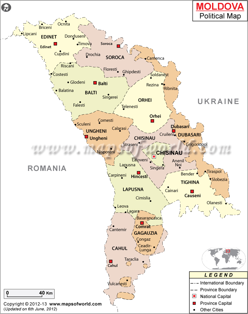 Moldova Map Europe Moldova Political Map 