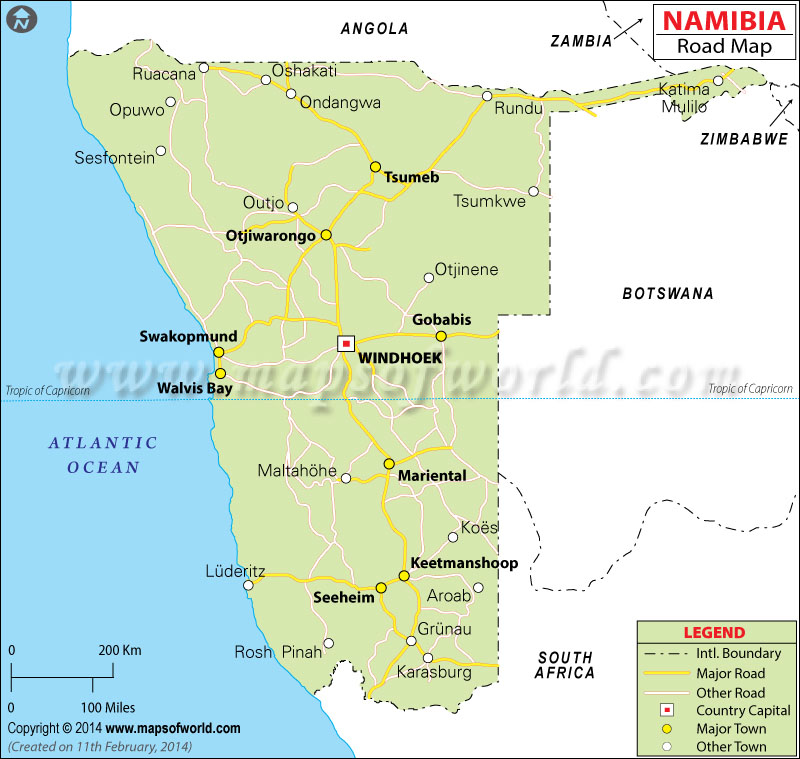 Namibia Road Map Reise - Minimal Pictures - Premium Mobile Collection